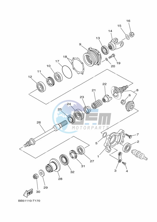 MIDDLE DRIVE GEAR