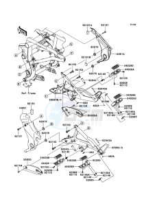 ER-6f EX650CBF GB XX (EU ME A(FRICA) drawing Footrests