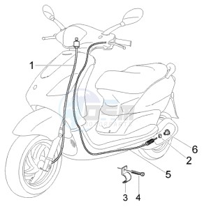 Fly 125 4t drawing Odometer transmissions - rear brake