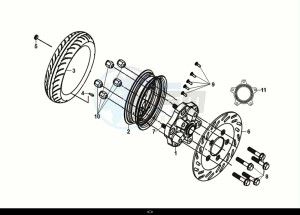 FIDDLE IV 125 (XG12WW-IT) (E5) (M1) drawing REAR WHEEL