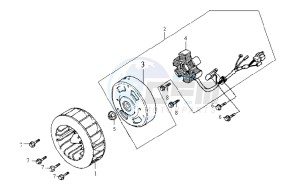 JET BASIX 25KMH 50 drawing FLYWHEEL WITH MAGNETO / FAN