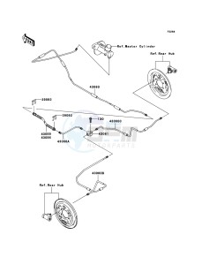 MULE_600 KAF400B6F EU drawing Rear Brake Piping