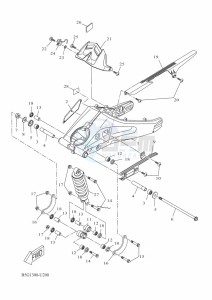 YZF125-A YZF-R125 (B5G1) drawing REAR ARM & SUSPENSION