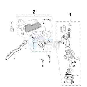 FIGHT 3 A DARKSIDE drawing CARBURETTOR