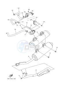 YFM300 RAPTOR 300 (1SC1) drawing EXHAUST