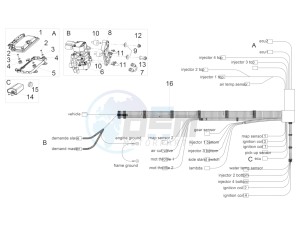 RSV4 1000 RR Racer Pack 2015 drawing Electrical system II