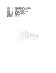 LT-Z90 (P19) drawing * COLOR CHART *