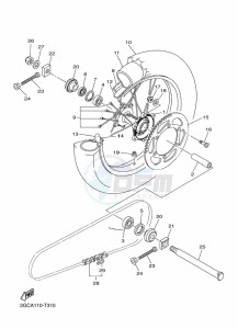 WR450F (B7R9) drawing REAR WHEEL