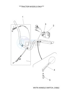 YFM700FWAD GRIZZLY 700 EPS (BFE8) drawing WVTA HANDLE SWITCH, CABLE