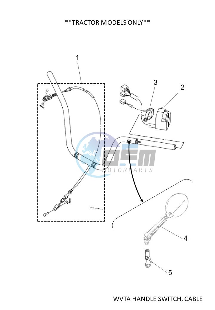 WVTA HANDLE SWITCH, CABLE