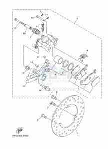 YZF320-A YZF-R3 (B2X9) drawing REAR BRAKE CALIPER