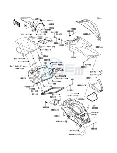 JET_SKI_ULTRA_300LX JT1500JDF EU drawing Hull Middle Fittings