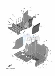 YXF1000EW YX10FRPAP (B4JF) drawing STAND & FOOTREST 2