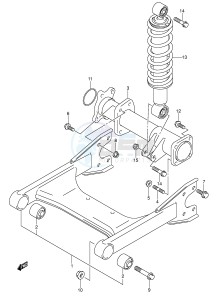 LT-F250 (E17) drawing REAR SWINGINGARM (MODEL K2 K3 K4)