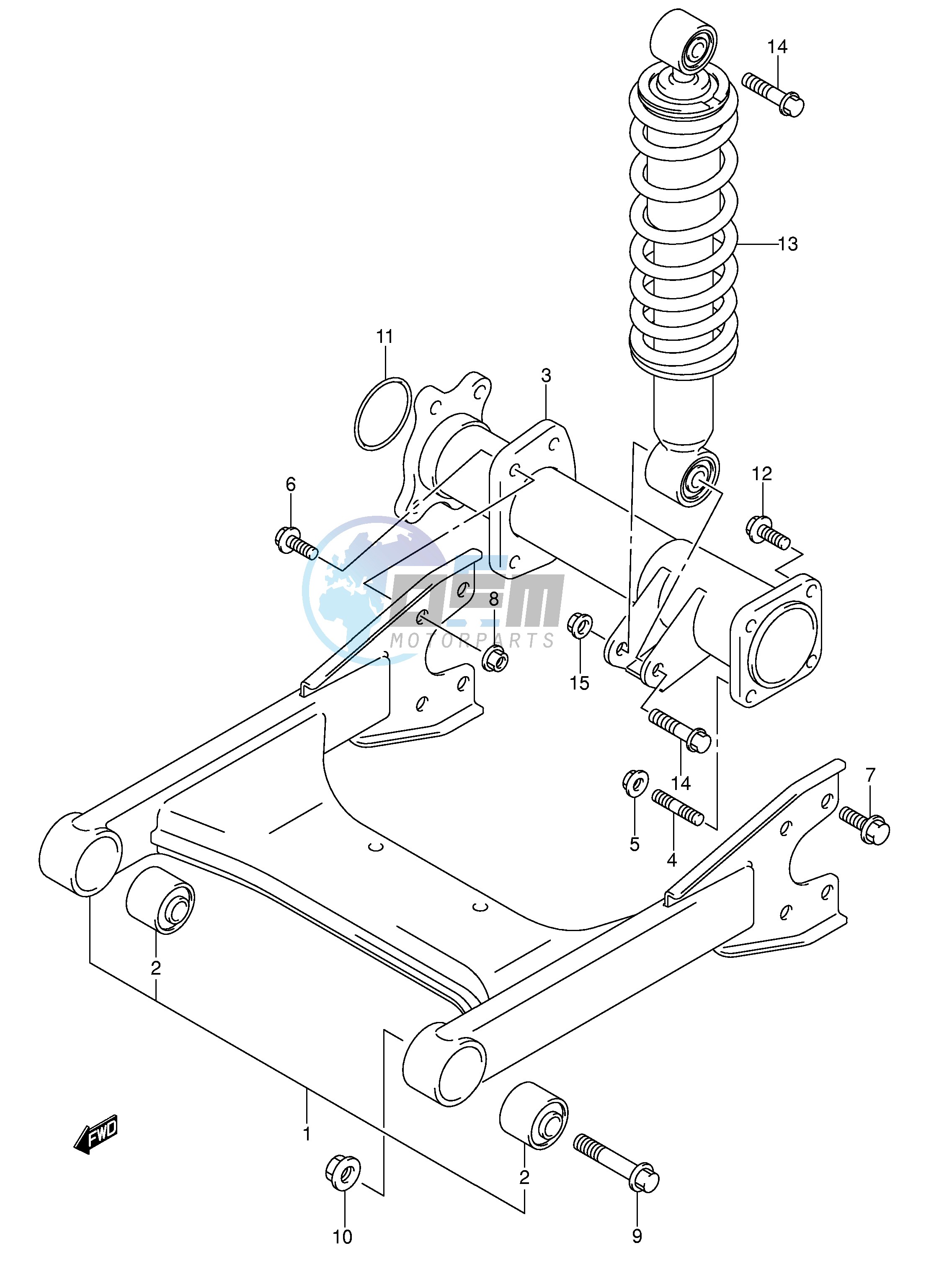 REAR SWINGINGARM (MODEL K2 K3 K4)