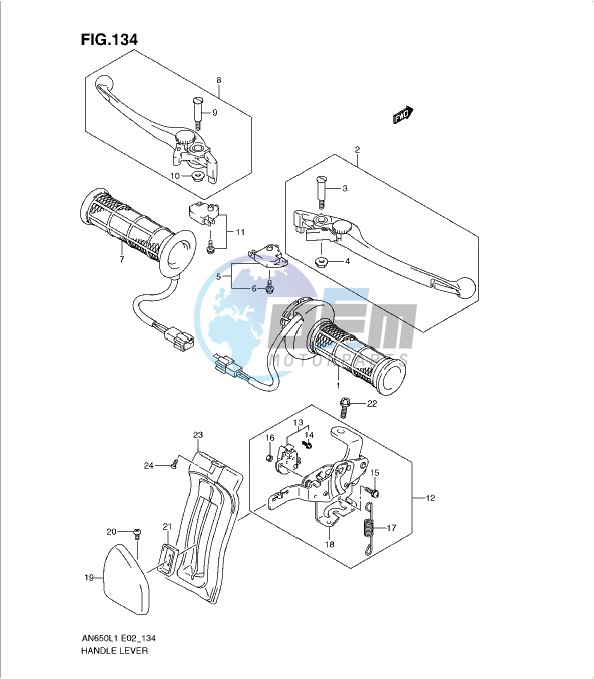 HANDLE LEVER (AN650AL1 E2)