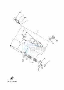 YXM700E YX70MPM (BHF1) drawing SHIFT CAM & FORK