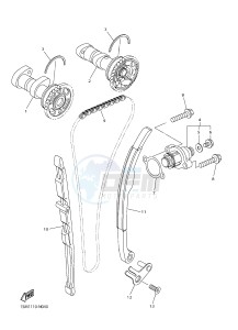 YZ250F (1SM5 1SM6 1SM7 1SM8) drawing CAMSHAFT & CHAIN