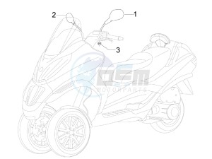 MP3 400 rl Touring drawing Mirrors