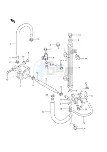 DF 70 drawing Fuel Injector (S/N 972015 & Older)