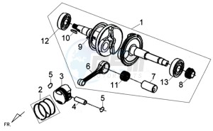 ORBIT II 50 drawing CRANKSHAFT