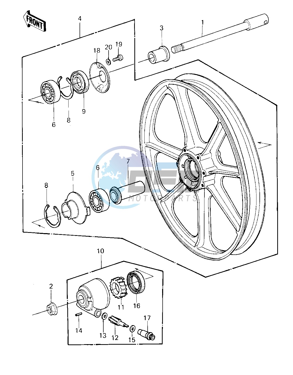 FRONT WHEEL_HUB -- KZ550-A2- -