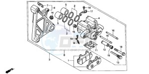 GL1500SE GOLDWING SE drawing REAR BRAKE CALIPER