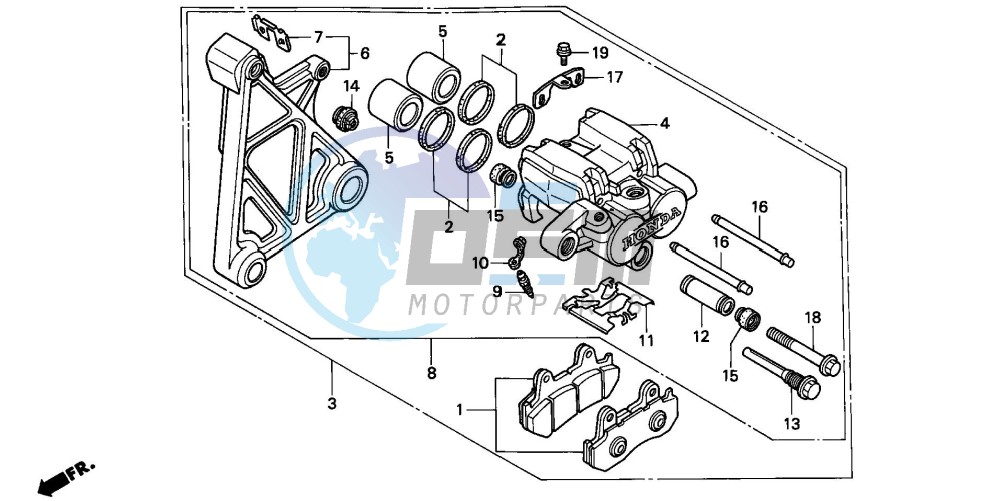 REAR BRAKE CALIPER