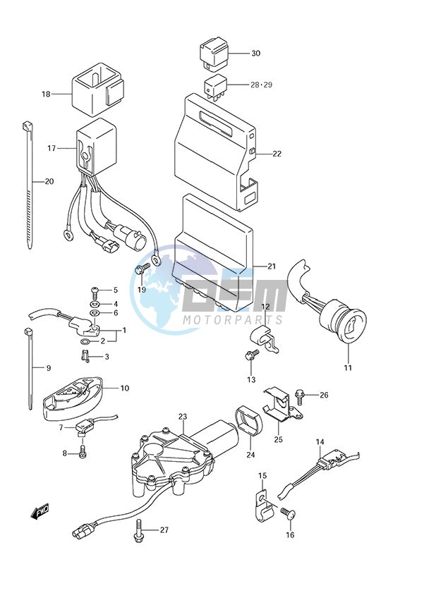 PTT Switch/Engine Control Unit