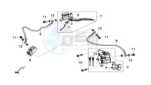 HD 2 125 drawing REAR BRAKE CALIPER / BRAKE MOUNT