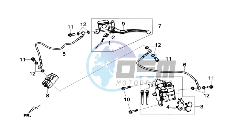 REAR BRAKE CALIPER / BRAKE MOUNT