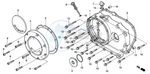 VT1100C2 drawing RIGHT CRANKCASE COVER (VT1100CV/CW/C2)