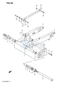 GSX-R750 (E1) drawing REAR SWINGING ARM