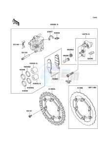 KLX450R KLX450A8F EU drawing Front Brake