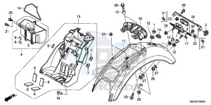 CB1100SAE CB1100 UK - (E) drawing REAR FENDER