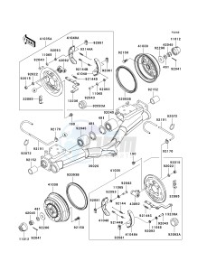 KAF 620 J [MULE 3010 TRANS 4X4] (J1) J1 drawing REAR HUBS_BRAKES