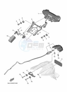 TRACER 9 GT+ MTT890D-K (BLG1) drawing TAILLIGHT