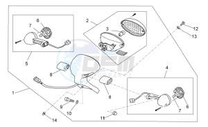 V7 II Racer ABS 750 USA-CND drawing Rear lights