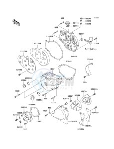 EN 500 C [VULCAN 500 LTD] (C6F-C9F) C7F drawing ENGINE COVER-- S- -