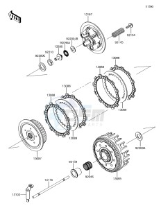 KX250F KX252AJF EU drawing Clutch