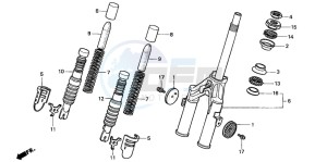 PK50SM drawing FRONT FORK