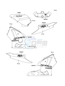 NINJA ZX-12R ZX1200-B4H FR GB GE XX (EU ME A(FRICA) drawing Decals(Blue)