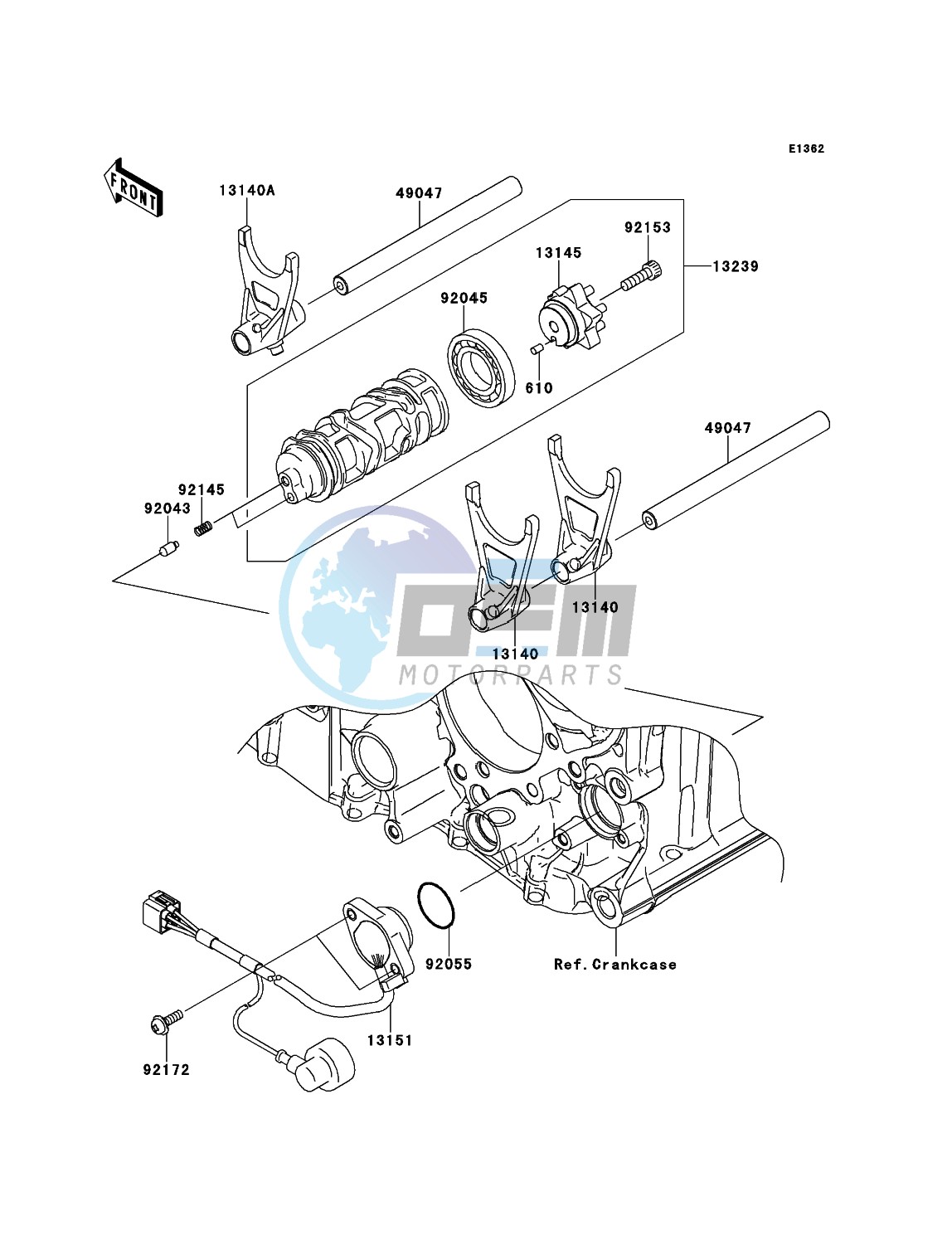 Gear Change Drum/Shift Fork(s)