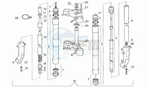 Climber 280 drawing Front fork L/M/N/P