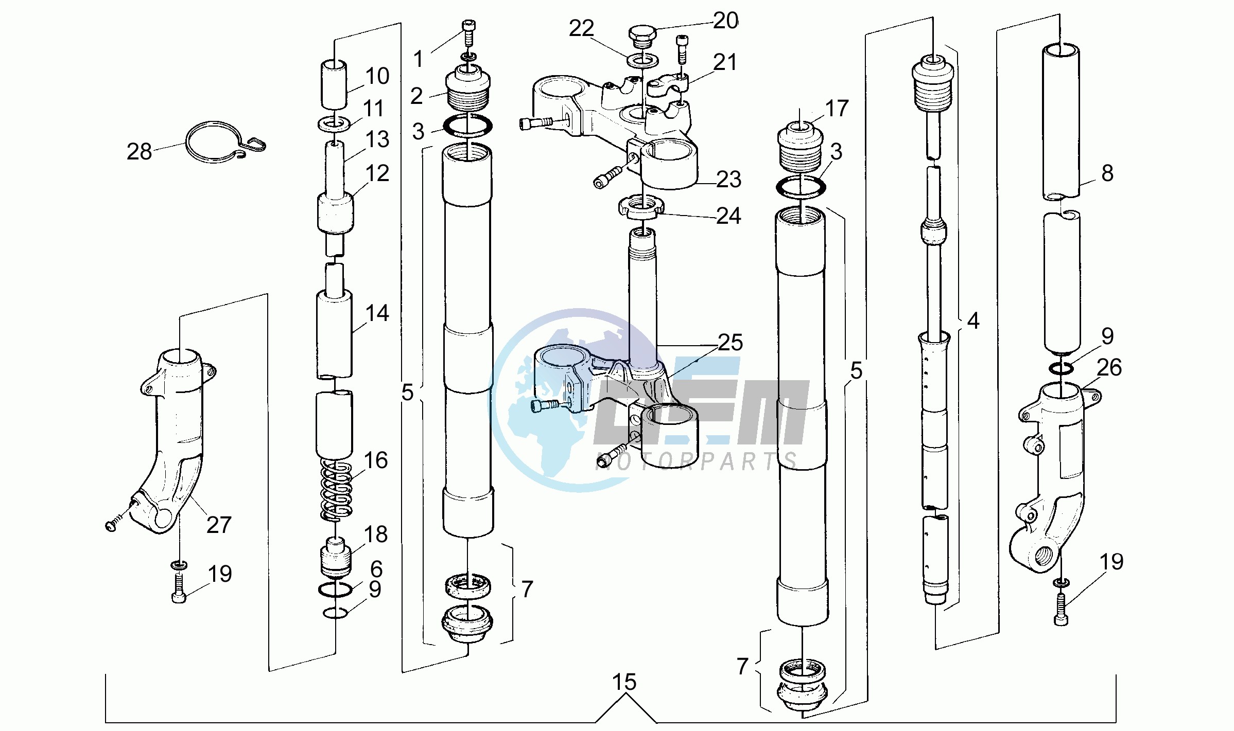 Front fork L/M/N/P