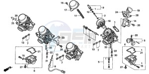 CBF600NA drawing CARBURETOR (COMPONENT PARTS)