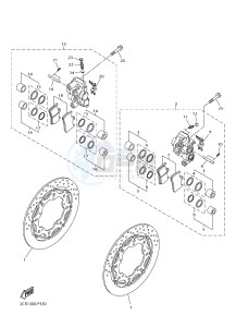 YZF-R1M 998 R1 (2KS1 2KS2) drawing FRONT BRAKE CALIPER