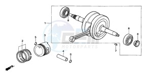 TRX90 SPORTRAX90 drawing CRANKSHAFT/PISTON