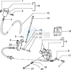 Typhoon 125 X drawing Front brake cylinder-Brake caliper