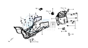 HD 200EVO EFI drawing FR PLATE / LOWER COWLING